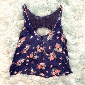 2/$20 Kirra PacSun Vintage Boho Floral Crop Top M